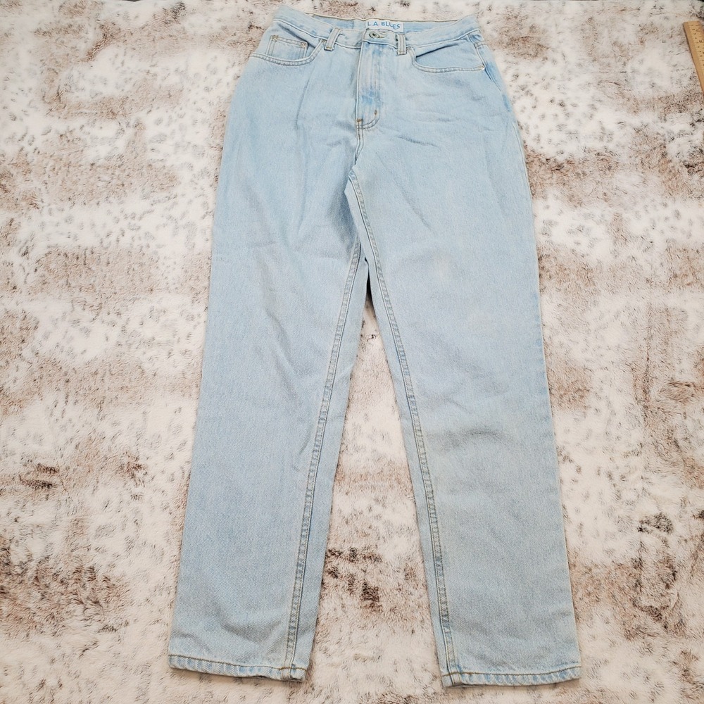 Vintage L.A. Blues 90s Jeans Sz 10 High Rise Classic Fit Light Wash Grunge - Picture 3 of 12